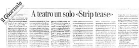 A teatro un solo Strip tease